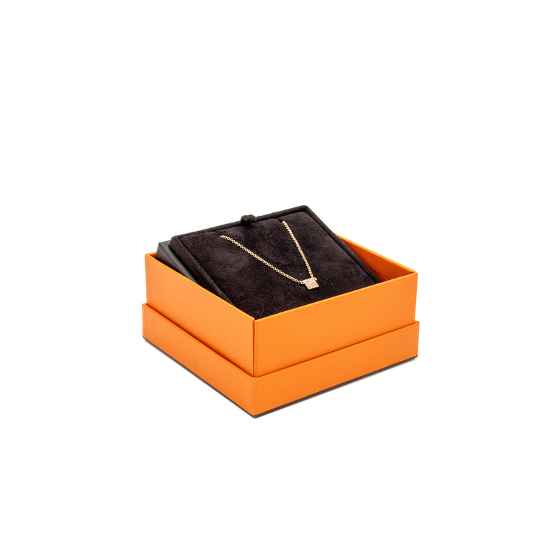 Hermes Clou D’H Pendant, Small Model Rose Gold Diamonds