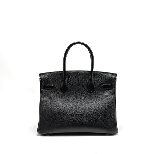 Hermes Birkin 30 Epsom Black GHW Stamp A