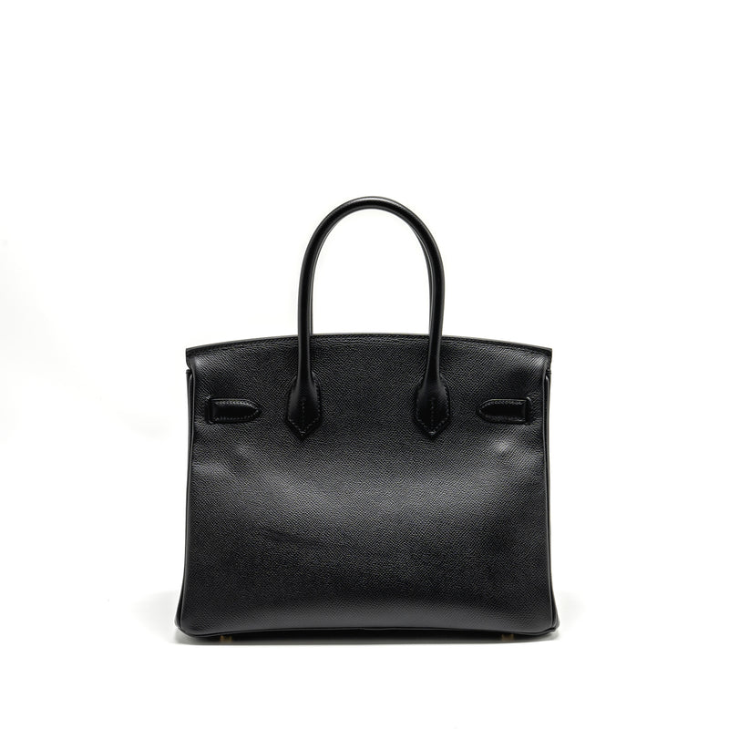 Hermes Birkin 30 Epsom Black GHW Stamp A