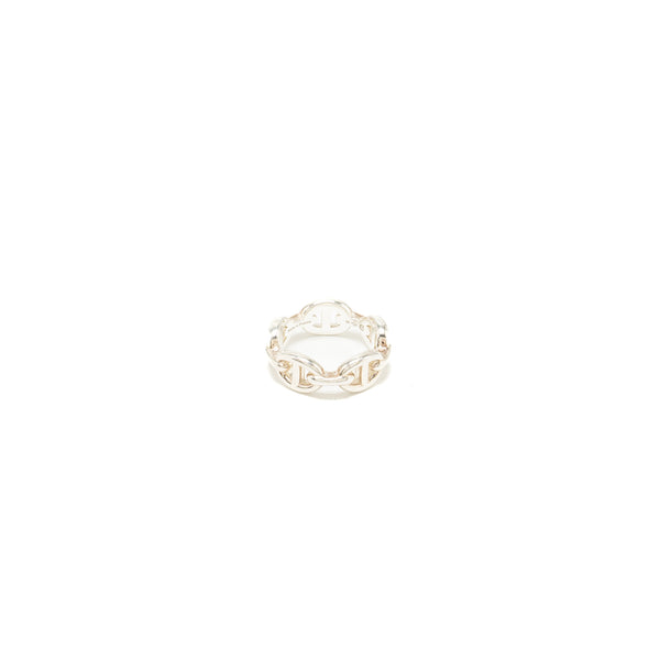 Hermes size 50 Chaine d'ancre Enchainee ring, small model silver