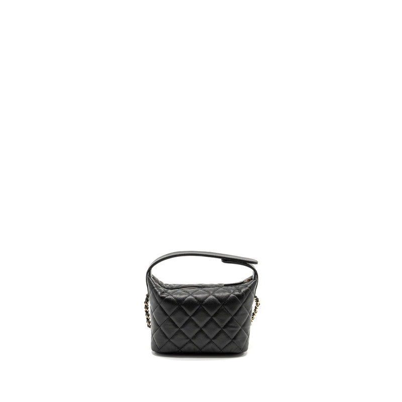 Chanel 25C Quilted Hobo Bag Caviar Black LGHW (Microchip)