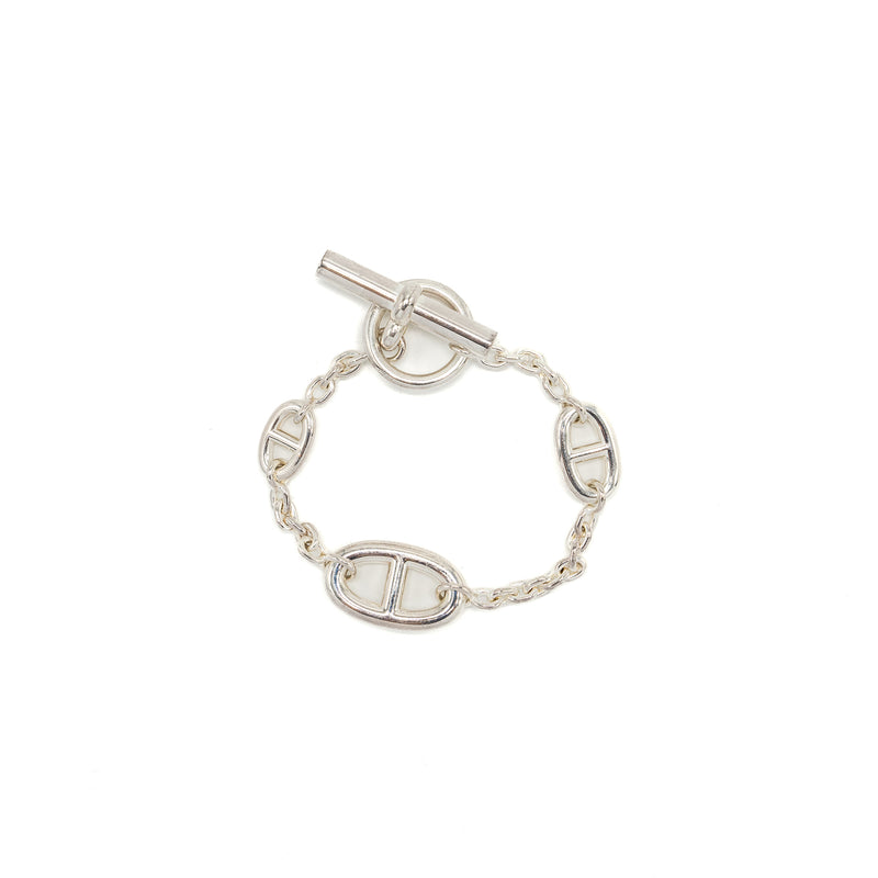 Hermes Size SH Frandole Bracelet Sterling Silver