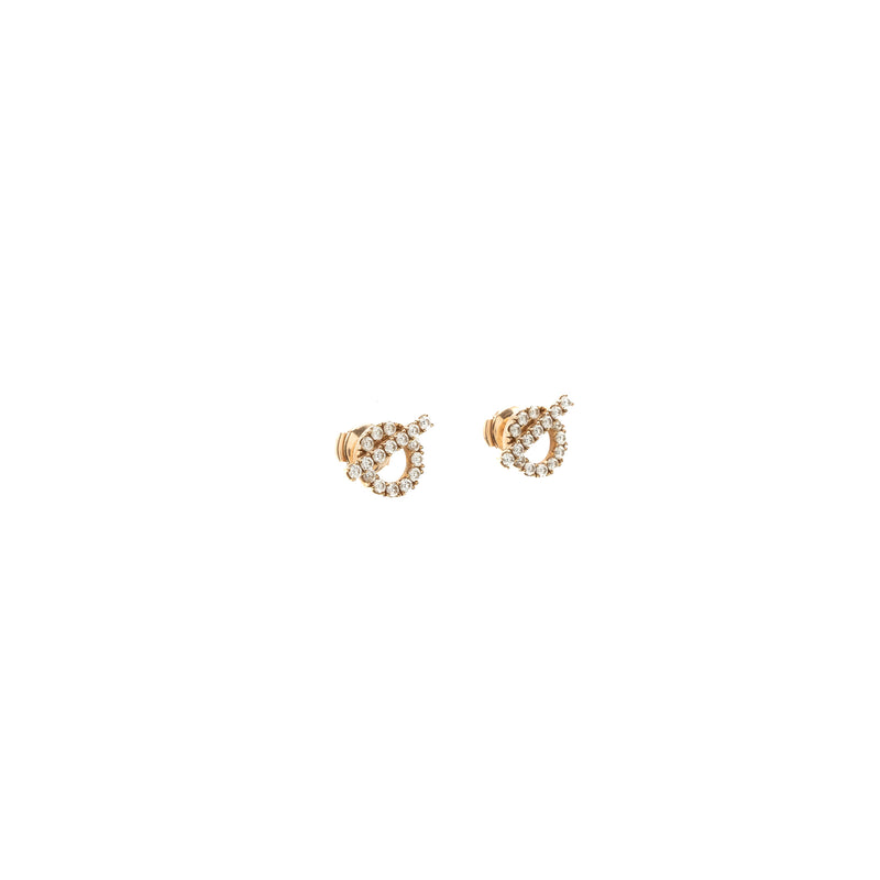 Hermes Finesse Earrings Rose Gold Diamonds