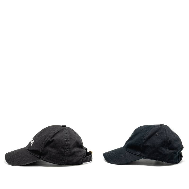 Celine Size S Triomphe and Letter Logo Baseball Cap Black (Sell in Set)
