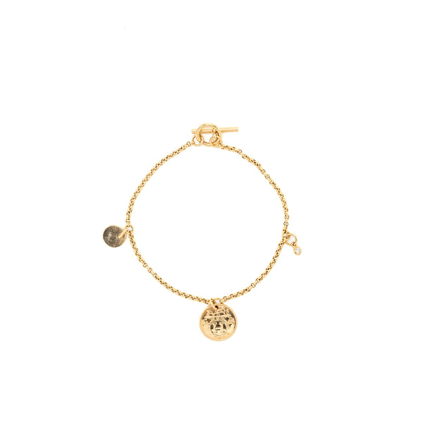 Hermes Size ST Ex Libris Bracelet Rose Gold, Diamond
