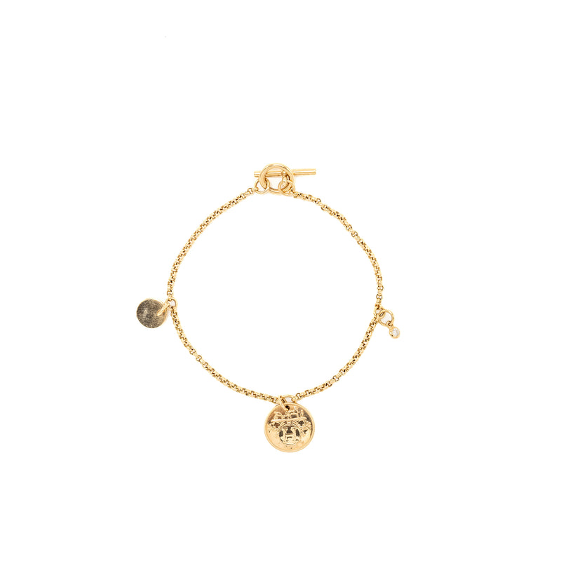 Hermes Size ST Ex Libris Bracelet Rose Gold, Diamond