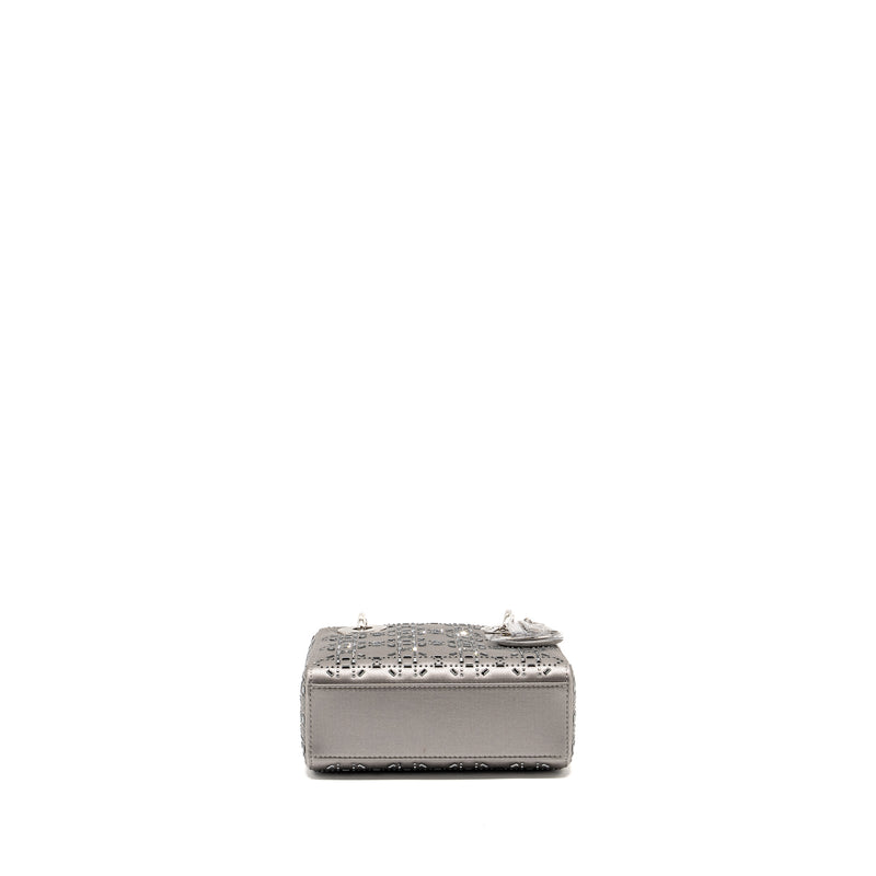 DIOR Mini Lady Dior Stain Crystal Grey SHW