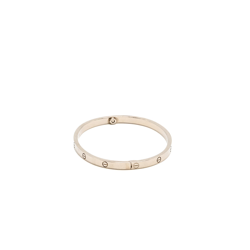 Cartier Size 16 Love Bracelet Small Model, White Gold