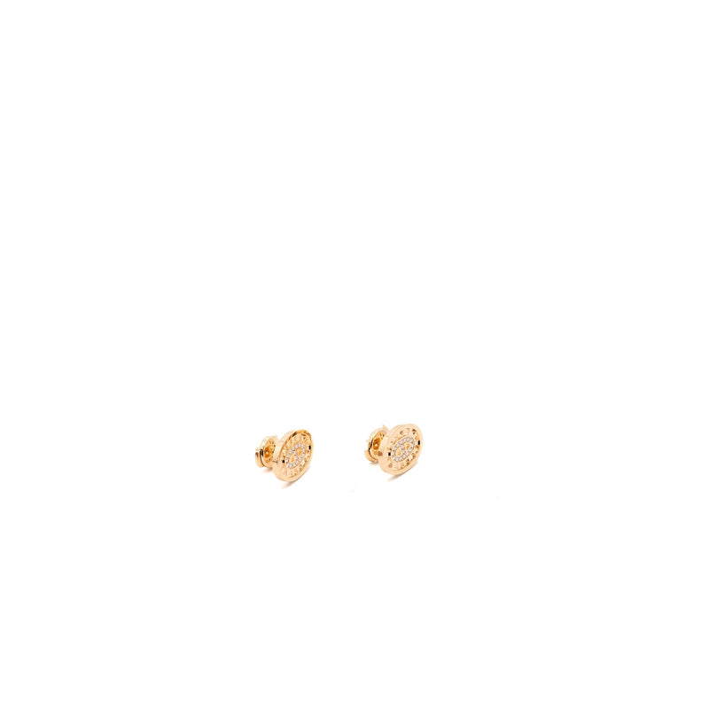 Hermes Chaine D’Ancre Divine Stud Earrings Small Model Rose Gold, Diamonds