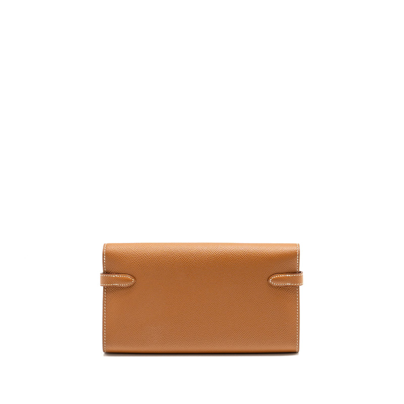 Hermes Kelly Long wallet Epsom gold SHW Stamp C