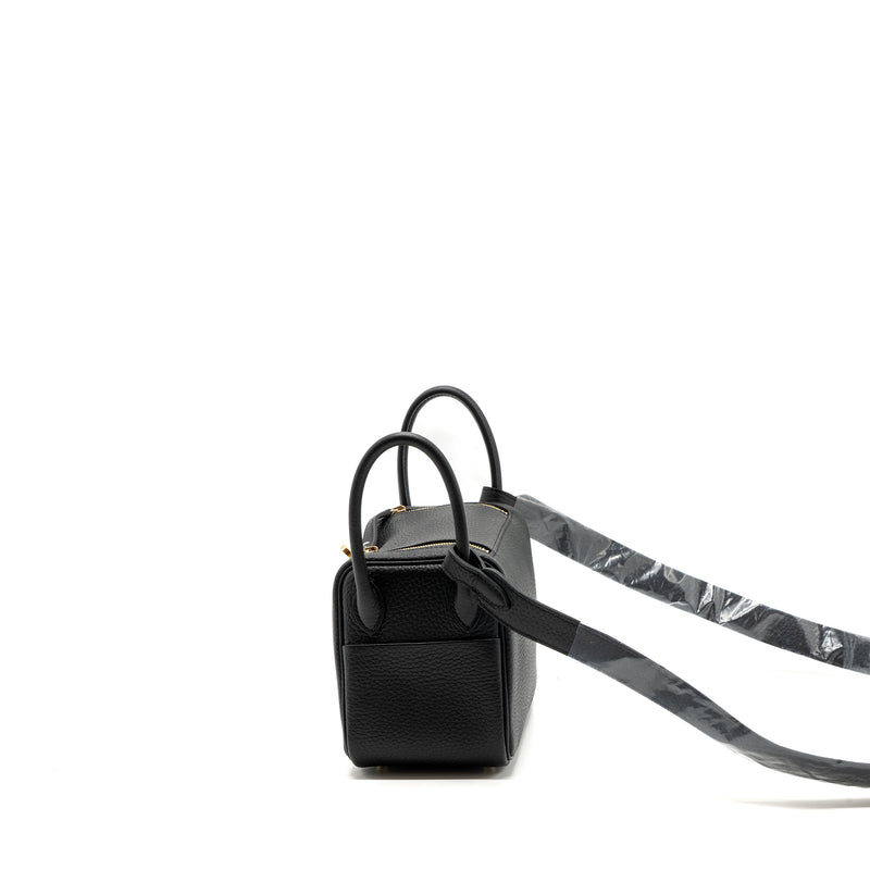 Hermes Mini Lindy Clemence Black GHW Stamp B