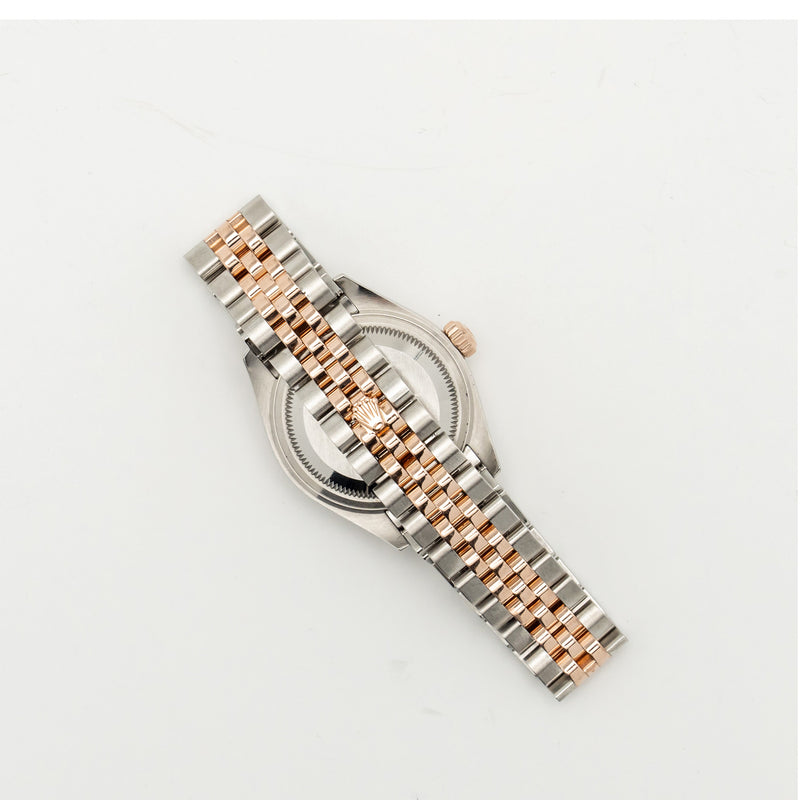 Rolex Lady-Datejust 28mm Oystersteel/Rose Gold/Diamonds, White Mother-of-Pearl Dial, Jubilee Bracelet Model:279381RBR