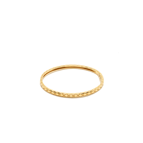 Chanel Size S Coco Crush Bracelet Quilted Motif, Mini Version, Yellow Gold