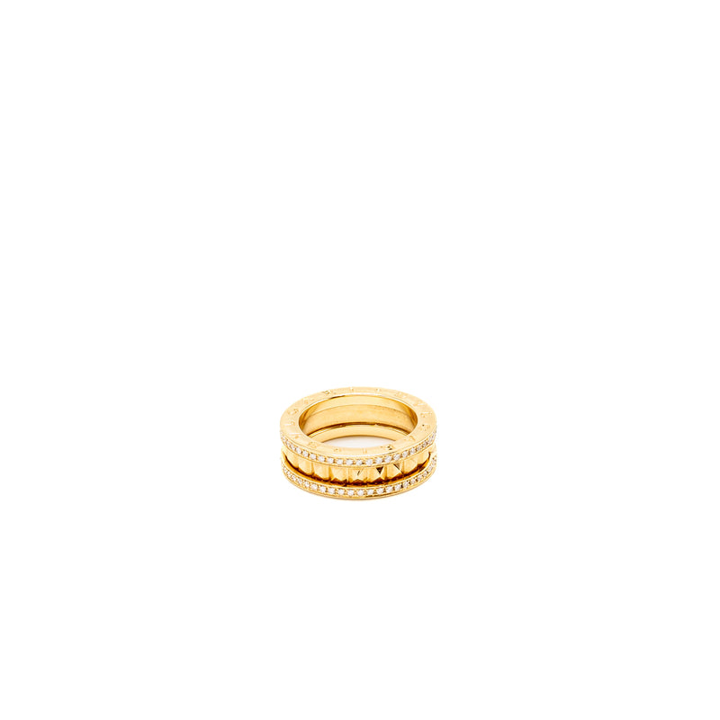 Bvlgari Size 53 B.zero1 Ring Yellow Gold, Diamonds