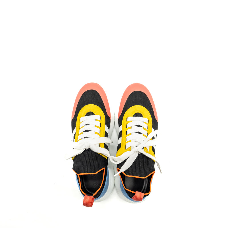 Hermes size 41 men crew Sneaker suede/chevre goatskin black/blue/multicolour