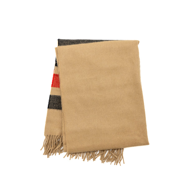 Burberry cashmere scarf 210*50cm multicolor brown / black / red