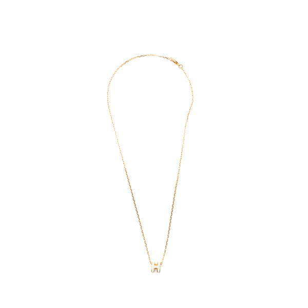 Hermes Mini Pop H Pendant BLANC RGHW