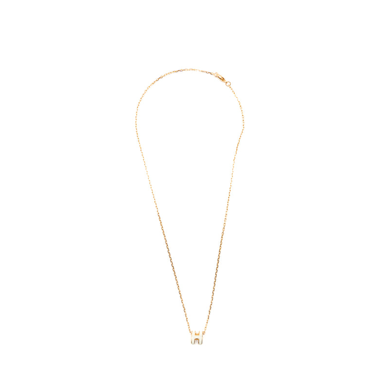 Hermes Mini Pop H Pendant BLANC RGHW