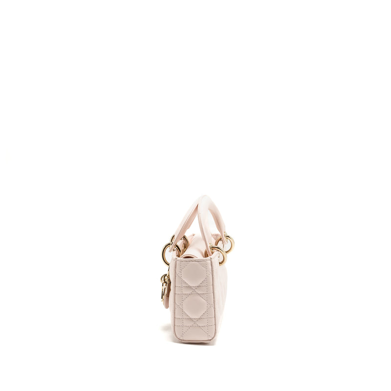 Dior Small Lady D-Joy Bag Cannage Lambskin Powder Pink LGHW