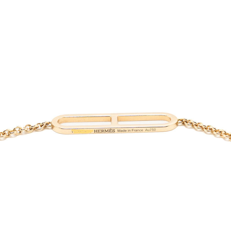 Hermes D’ancre Long Necklace Rose Gold