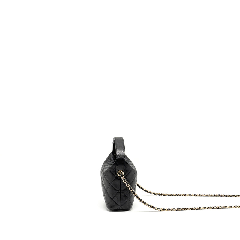 Chanel 25c Quilted Hobo Bag Caviar Black GHW (microchip)