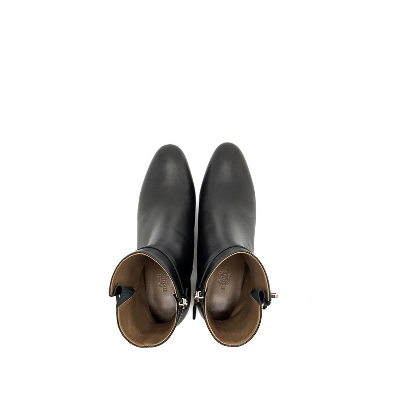 Hermes size 38 Saint Germain Ankle Boot Calfskin Black SHW