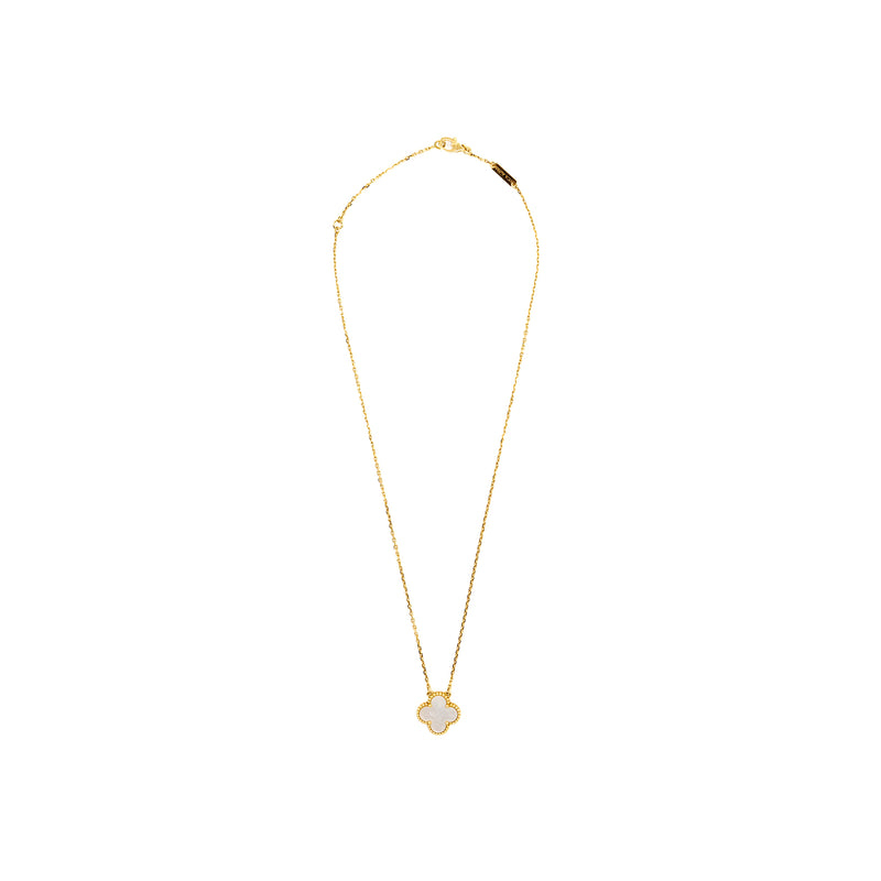 Van Cleef and Arpels vintage Alhambra pendant 18K Yellow gold / mother of pearl