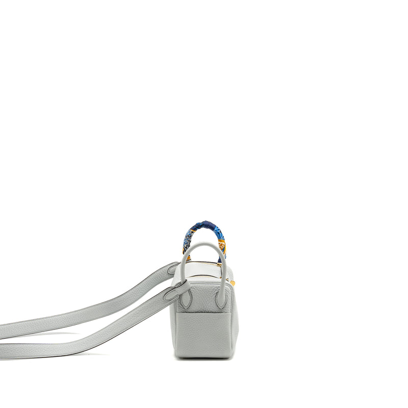 Hermes Mini Lindy Clemence Bleu Pale GHW Stamp Z