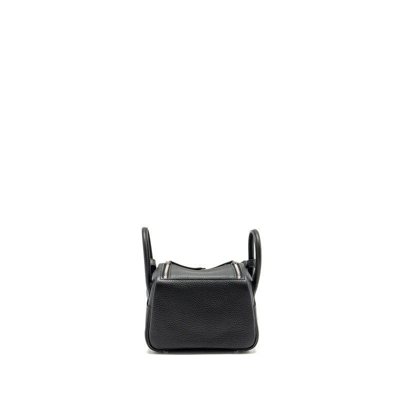 HERMES Mini Lindy Clemence Black SHW Stamp W