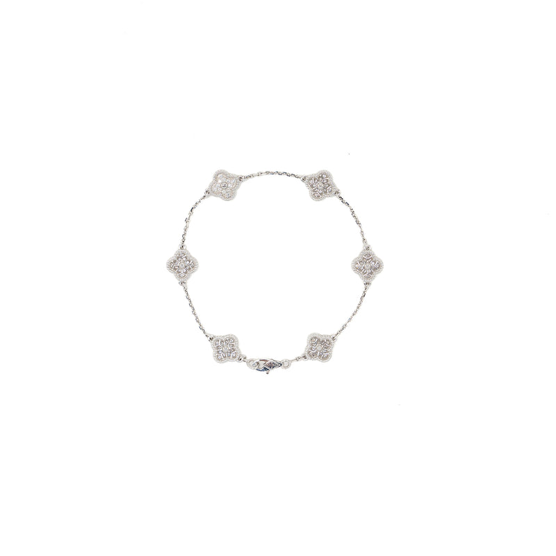 Van Cleef & Arpels Sweet Alhambra Bracelet 6 motif, White gold/ diamonds