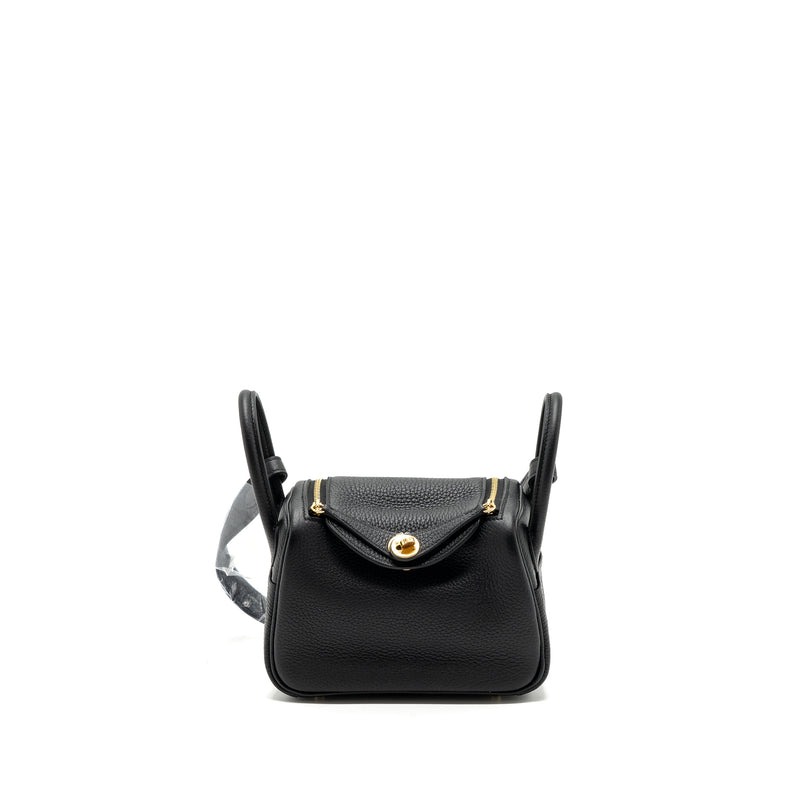 Hermes mini lindy clemence black GHW stamp B