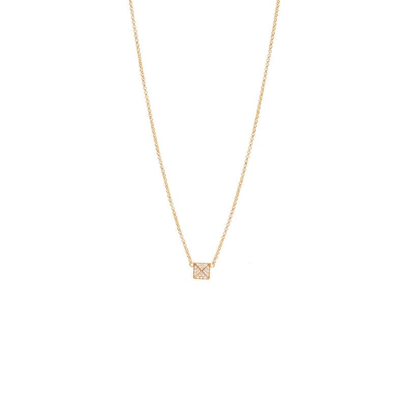 Hermes Clou d'H pendant, small model rose gold/diamonds