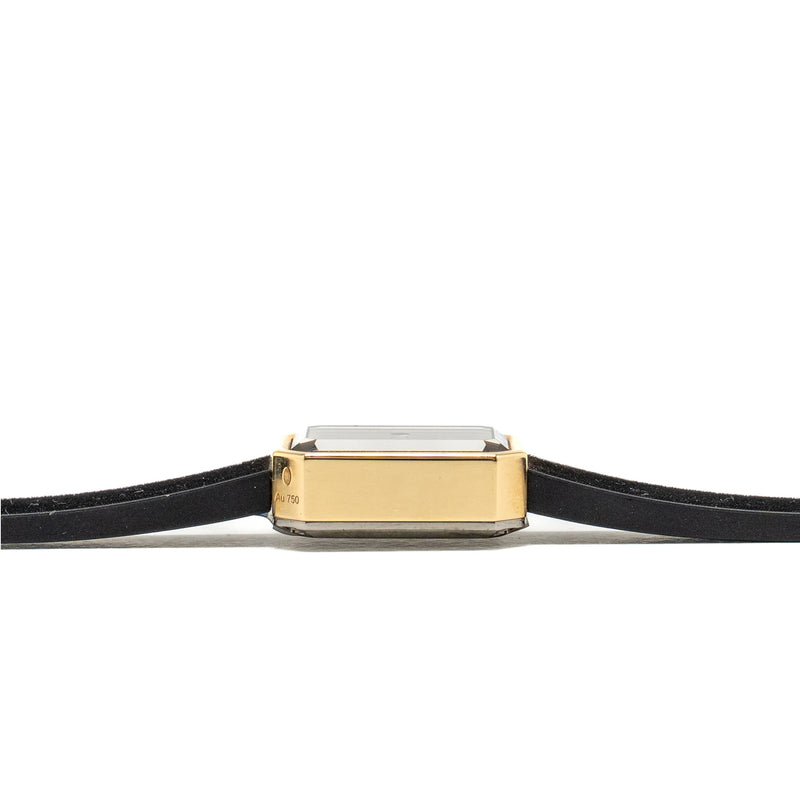 Chanel Premiere Ribbon Watch, Yellow gold / titanium, black lacquer dial