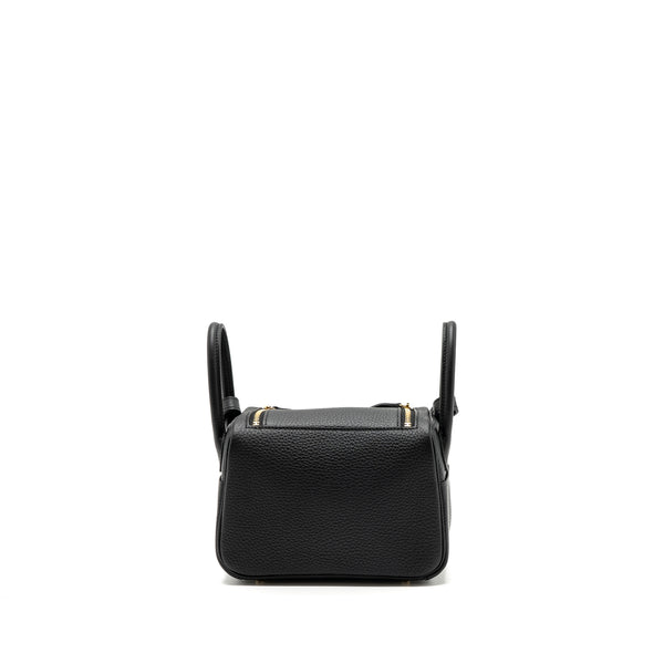 Hermes Mini Lindy Clemence Black GHW Stamp B