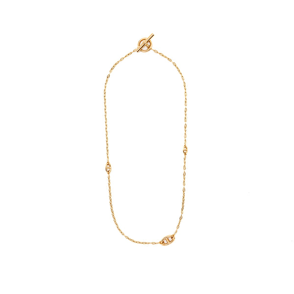 Hermes Farandole long necklace rose gold