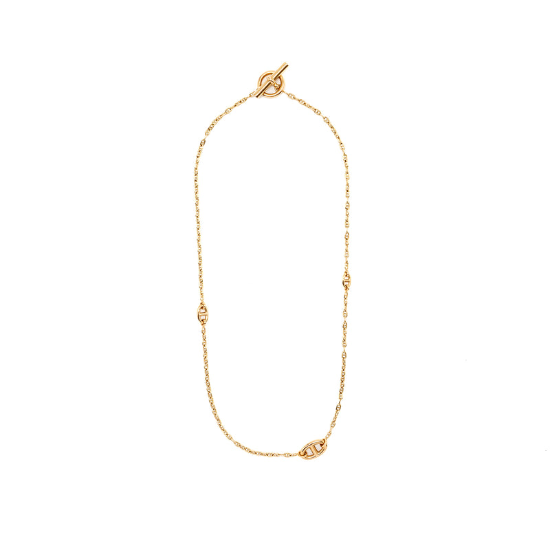 Hermes Farandole long necklace rose gold