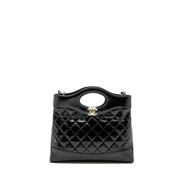 Chanel 24c Mini 31 Bag Shiny Calfskin Black LGHW(Microchip)