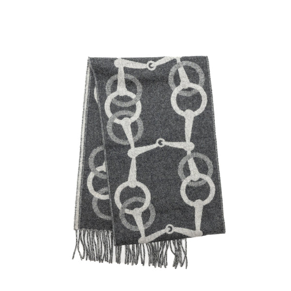 Hermes Any Mors Mufflers Cashmere Flanelle / Gris Chine Clair