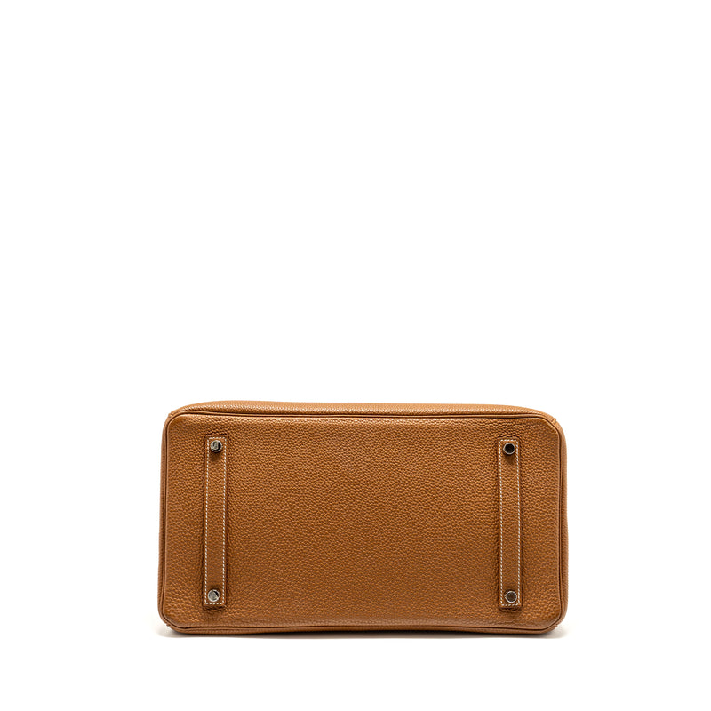 Hermes Birkin 35 Togo Gold SHW Stamp Square R