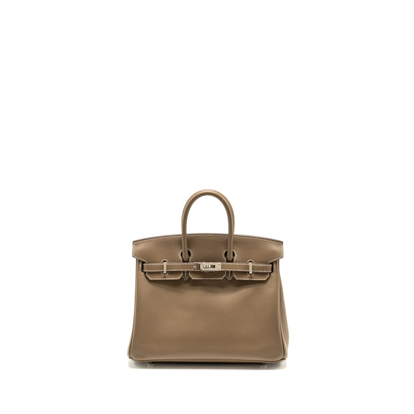 Hermes Birkin 25 Swift Etoupe SHW Stamp Y