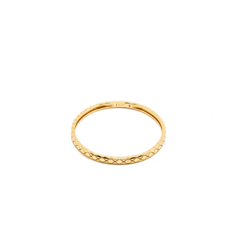 Chanel Size S Coco Crush Bracelet Quilted Motif, Mini Version, Yellow Gold