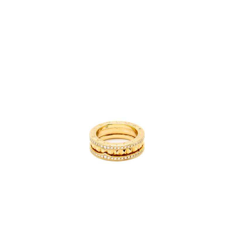 Bvlgari Size 53 B.zero1 Ring Yellow Gold, Diamonds