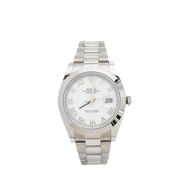 Rolex Datejust 41MM Oyster Steel White Dial Model: 126300-0015