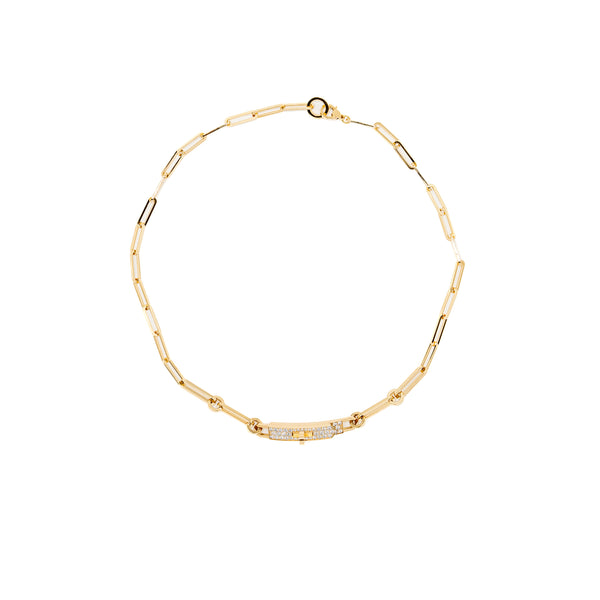 Hermes Kelly Chain Chocker/Double Bracelet yellow Gold, Diamonds
