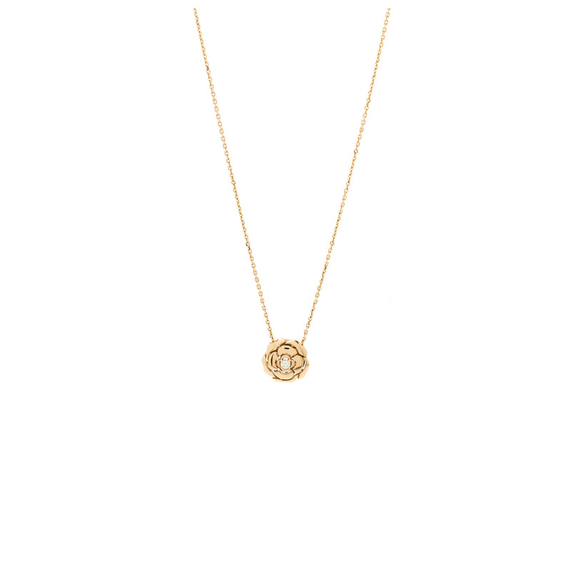 Chanel Exrtraid De Camelia Necklace 18k rose gold/diamond