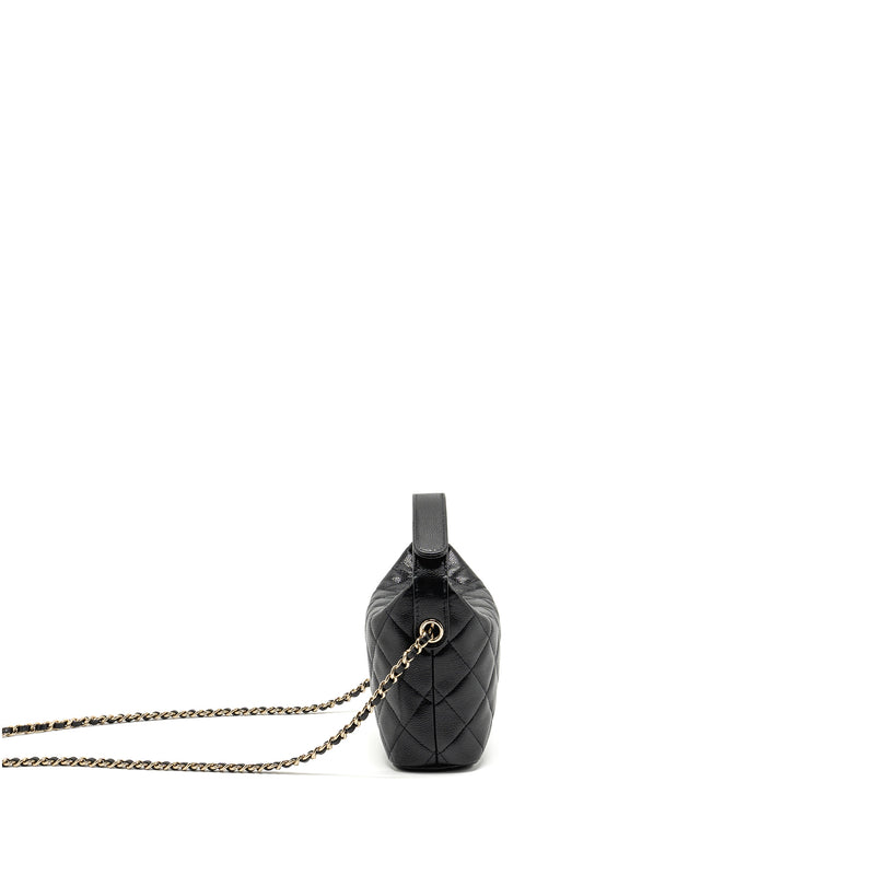 Chanel 25c Quilted Hobo Bag Caviar Black GHW (microchip)