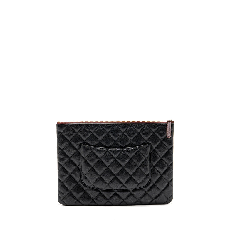 Chanel Classic O-Case Pouch/Clutch Caviar Black GHW