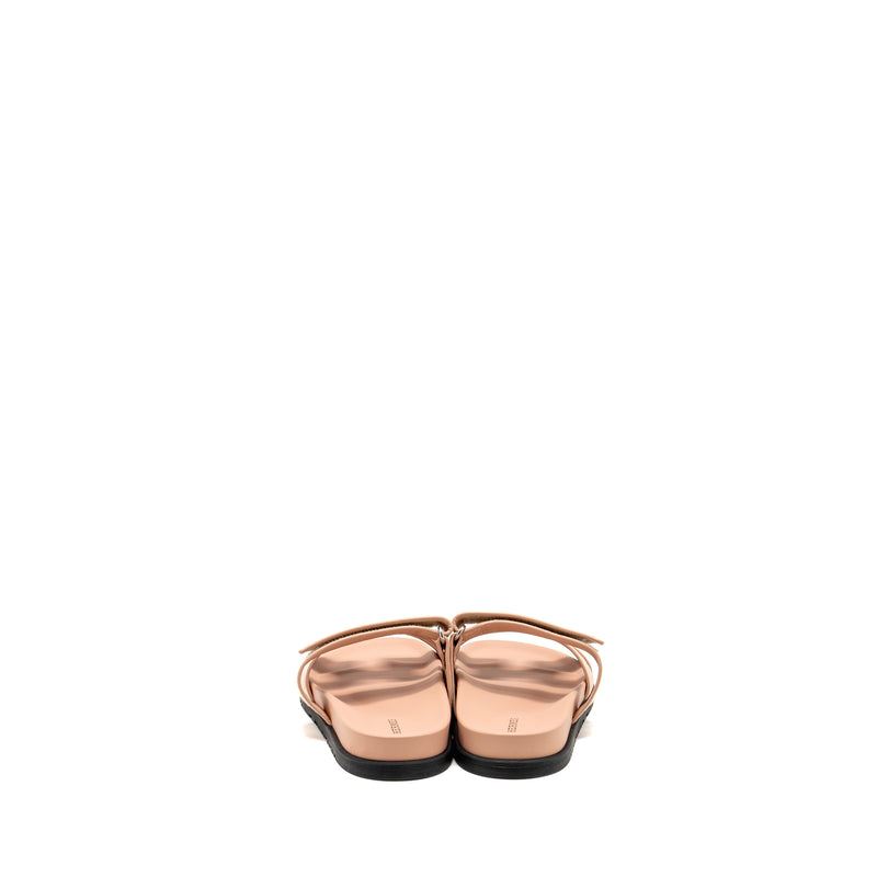 Hermes Size 40 Femme Chypre Sandals Chevre Goatskin/Suede Nude