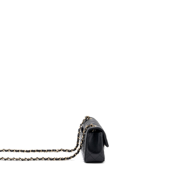 Chanel mini rectangular Flap Bag Lambskin Black LGHW