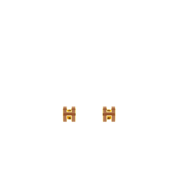 Hermes mini Pop H earrings New Gold RGHW